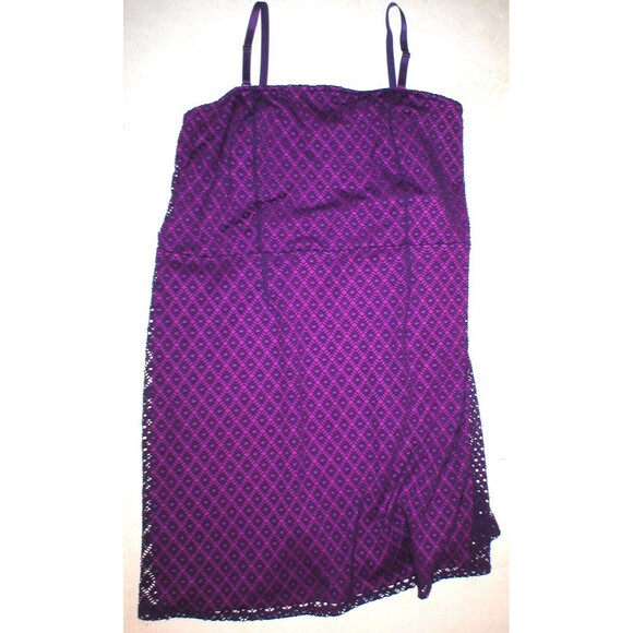 New Lane Bryant Womens Dress 26 Purple Dark Light Plus Tank Strapless Adjustable - Picture 6 of 11